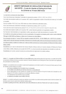 005 - Arrêté numéro 2025-005-PM - Circulation - 5 route de Libardac - Société DSTPE_page-0001.jpg