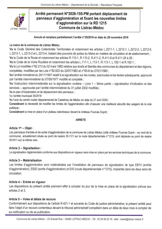 155-  Arrêté permanant 2026-155-Déplacement de panneaux d'agglomération fixant les nouvelles limites d'agglomeration_page-0001.jpg