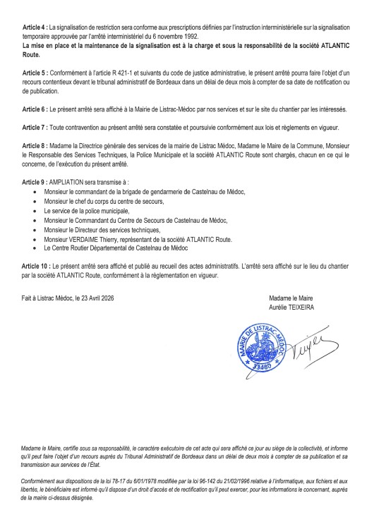 159-  Arrêté numéro 2026-159-PM- Circulation - Circulation alternée FOURCAS DUPRE_page-0002.jpg