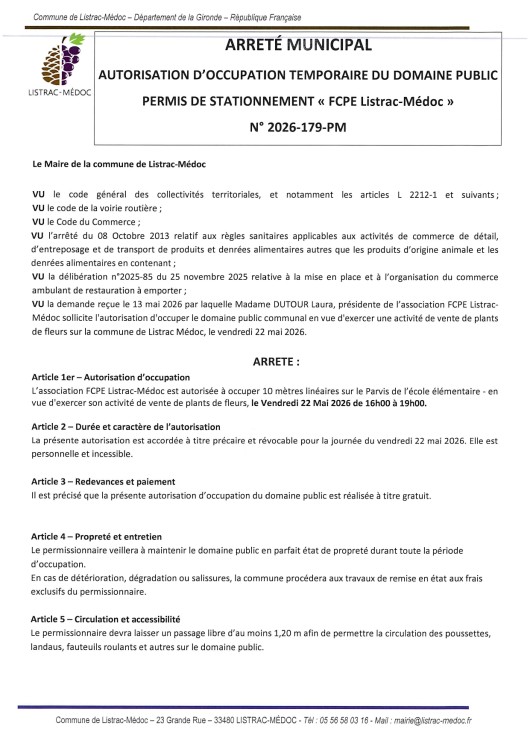 179- Arrêté numéro 2026-179-PM- AOT FCPE Listrac Médoc_page-0001.jpg