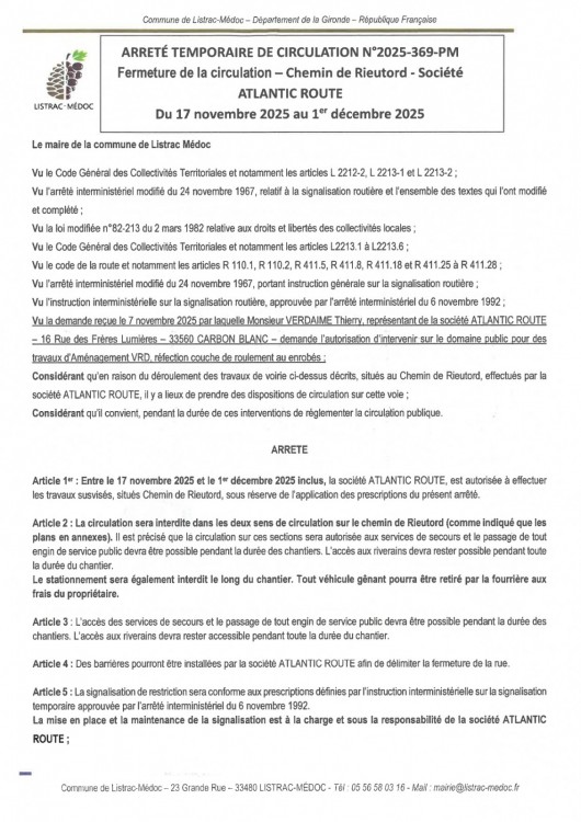 369 - Arrêté numéro 2025-369-PM - Circulation - Atlantic Route - chemin de Rieutord_page-0001.jpg 369 - Arrêté numéro 2025-369-PM - Circulation - Atlantic Route - chemin de Rieutord_page-0001.jpg